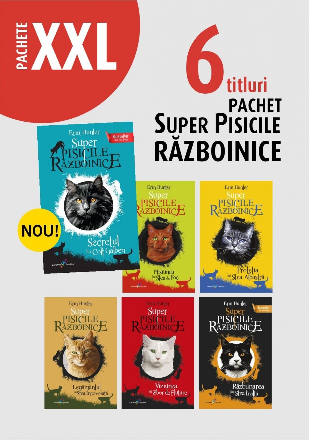 Pachet XXL Super Pisicile Războinice. 6 titluri