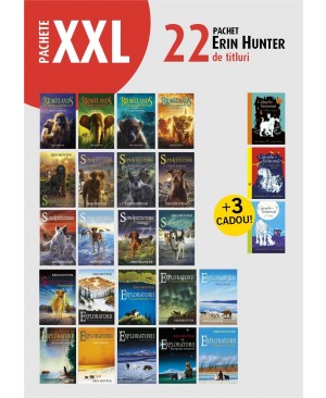 Pachet XXL Erin Hunter. 22 de titluri + 3 cadou